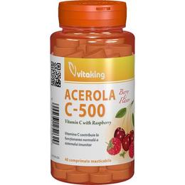 Vitamina c cu acerola vitaking, 40 comprimate masticabile