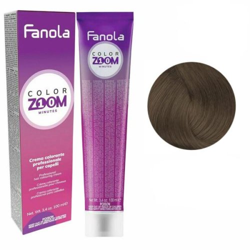 Vopsea crema permanenta - fanola color zoom 10 minutes, nuanta 5.0 light chestnut, 100 ml