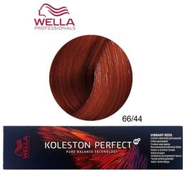 Vopsea crema permanenta - Wella Professionals koleston perfect me+ vibrant reds, nuanta 66/44 blond inchis rosu intens