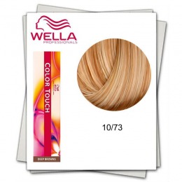 Vopsea fara amoniac - wella professionals color touch nuanta 10/73 blond luminos deschis castaniu auriu