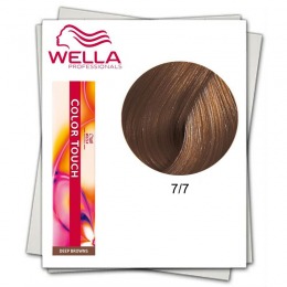Vopsea fara amoniac - wella professionals color touch nuanta 7/7 blond mediu castaniu 