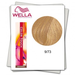 Vopsea fara amoniac - wella professionals color touch nuanta 9/73 blond luminos maro auriu 