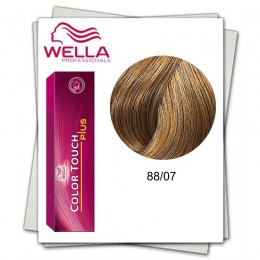 Vopsea fara amoniac - wella professionals color touch plus nuanta 88/07 blond deschis intens natural castaniu