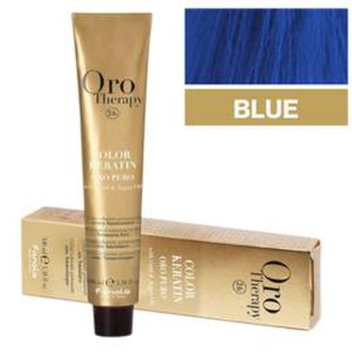 Vopsea permanenta fara amoniac fanola oro therapy color keratin oro puro with gold argan oil blue, 100ml