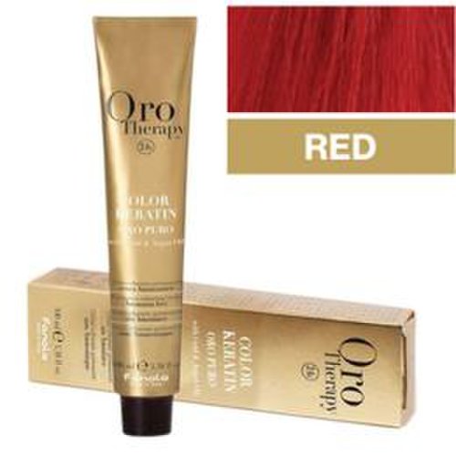 Vopsea permanenta fara amoniac fanola oro therapy color keratin oro puro with gold argan oil red, 100ml
