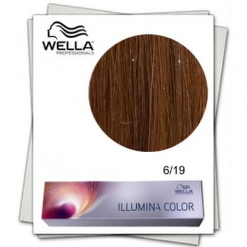 Vopsea permanenta - wella professionals illumina color nuanta 6/19 blond inchis cenusiu perlat