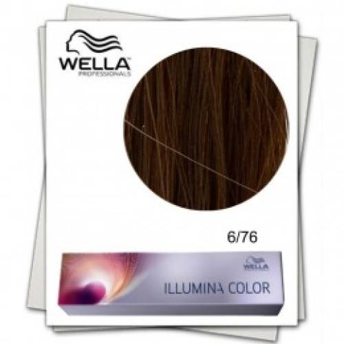 Vopsea permanenta - wella professionals illumina color nuanta 6/76 blond inchis maro violet
