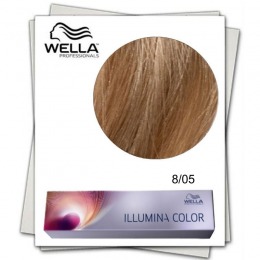 Vopsea permanenta - wella professionals illumina color nuanta 8/05 blond deschis natural mahon