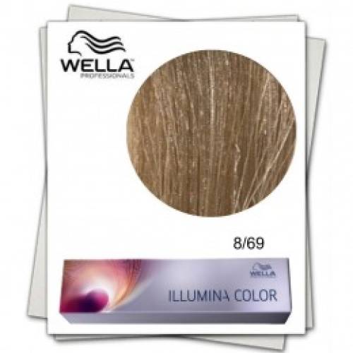 Vopsea permanenta - wella professionals illumina color nuanta 8/69 blond deschis violet perlat