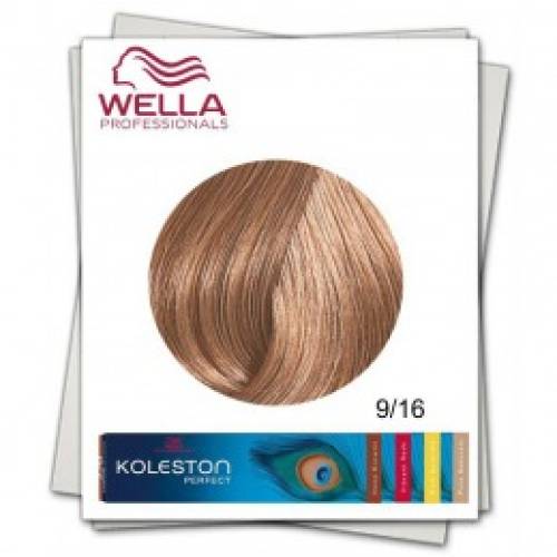 Vopsea permanenta - wella professionals koleston perfect nuanta 9/16 blond luminos cenusiu violet 