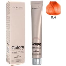 Vopsea profesionala cu extract de goji - maxxelle colora ultracolor antiage haircolor, nuanta 0.4 intensifier orange