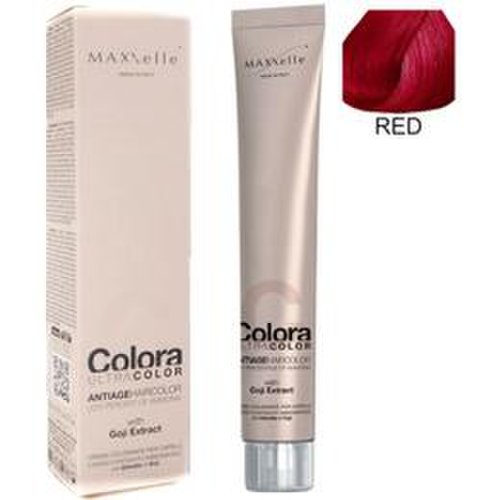 Vopsea profesionala cu extract de goji - maxxelle colora ultracolor antiage haircolor, nuanta red