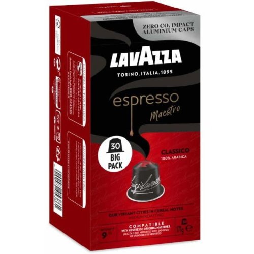 Cafea capsule lavazza espresso classico, compatibile nespresso, aluminiu, 30x5,7g