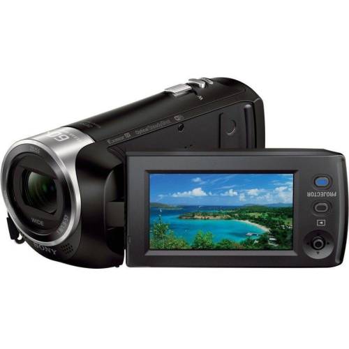 Camera video cu proiector incorporat hdrpj410b, full hd, negru