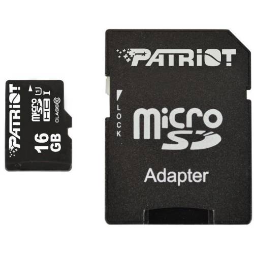 Card memorie patriot micro sdhc lx series 16gb uhs-i class 10 + adaptor sd