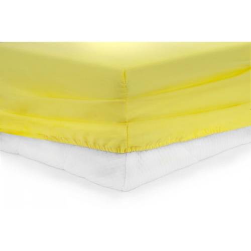 Cearsaf de pat cu elastic hr-zsheet-180ylw, 180 x 200 cm, galben