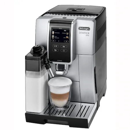 Espressor automat de'longhi dinamica plus ecam370.85.sb, 1450w, 19 bar, sistem lattecrema, program “my coffee”, bluetooth, gri