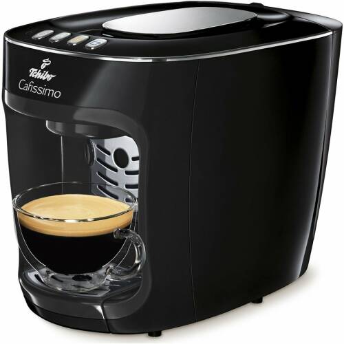 Tchibo Espressor cafissimo mini midnight black, 1500 w, 3 presiuni, 650 ml, espresso, caffe crema, capsule, negru
