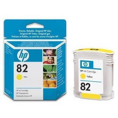 Hp c4913a ink yellow cartridge for dnj500/500ps/800/800ps 69ml no. 82 c4913a