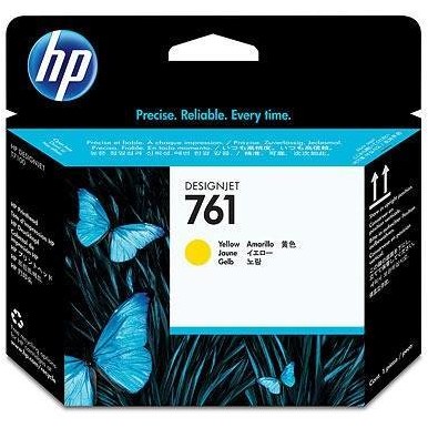 Hp ch645a ink 761 printhead yellow, works with: hp designjet t7100 printer series ch645a