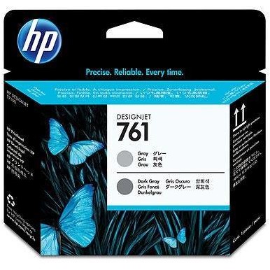Hp ch647a ink 761 printhead gray/dark gray, works with: hp designjet t7100 printer series ch647a