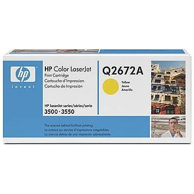 Hp q2672a toner yellow smart print cartridge for color lj 3500 4000 pgs q2672a