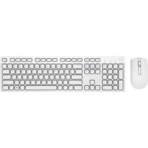 Keyboard and mouse set km636, wireless, 2.4 ghz, usb wirelessreceiver, us int layout, white
