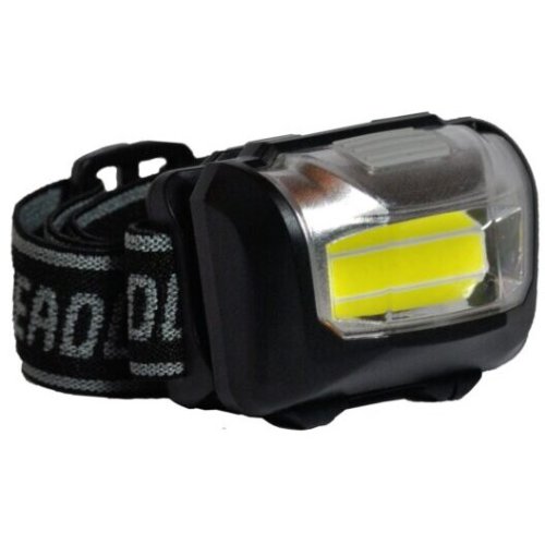 Lanterna led headlamp (3w cob) high power/low power/strobe/off, battery:3 x aaa