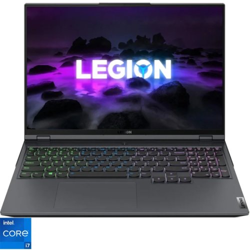 Laptop gaming lenovo legion 5 pro 16ith6h cu procesor intel core i7-11800h, 16, wqxga, 165hz, 32gb, 1tb ssd, nvidia geforce rtx 3060 6gb, no os, storm grey