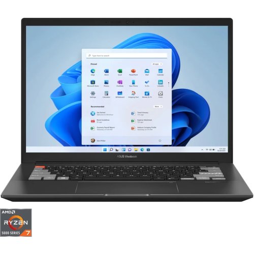 Laptop ultraportabil asus vivobook pro 14x oled m7400qe cu procesor amd ryzen™ 7 5800h, 14, 2.8k, 16gb, 1tb ssd, nvidia® geforce® rtx 3050ti 4gb, windows 11 home, black