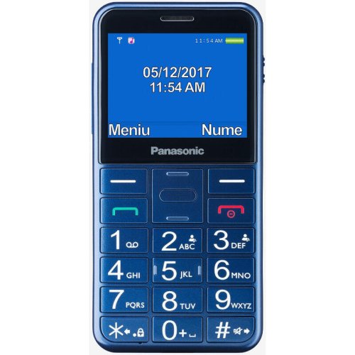 Resigilat telefon mobil panasonic kx-tu150exc pentru seniori cu buton sos, albastru