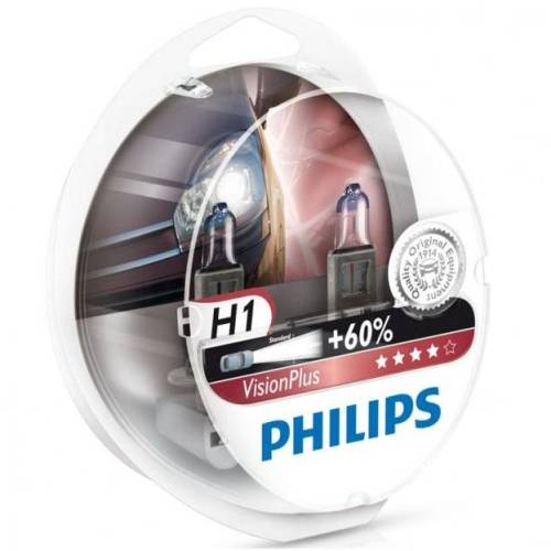 Philips Set 2 becuri h1 12v 55w vision plus