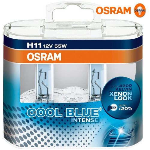 Osram Set 2 becuri h11 12v 55w cool blue intense