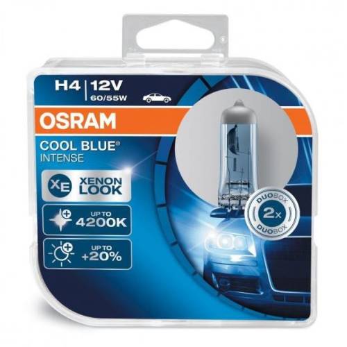 Osram Set 2 becuri h4 12v 60/55w cool blue intense