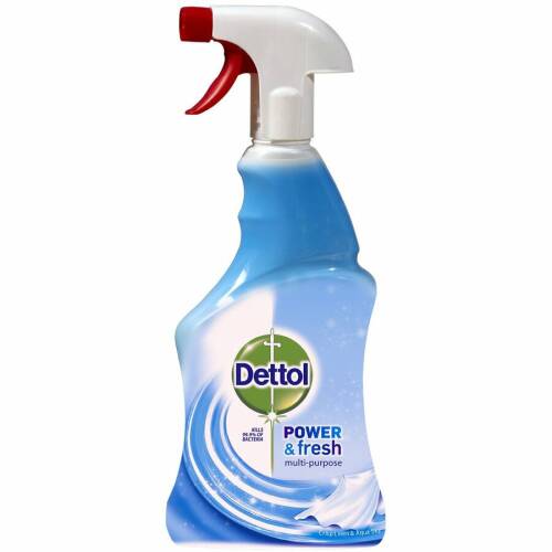 Spray dezinfectant multifunctional dettol power   fresh, linen   aqua sky, 500 ml