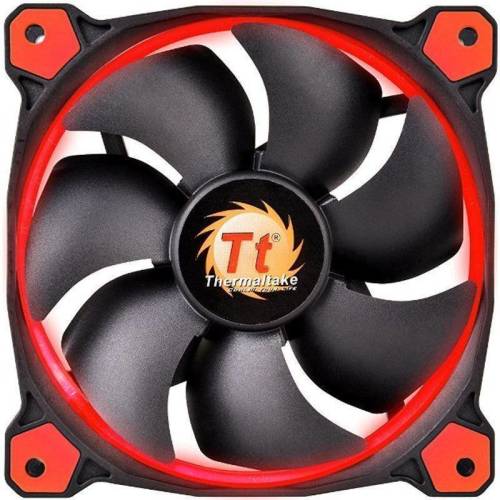 Ventilator/radiator thermaltake riing 12 high static pressure 120mm red led 3 fan pack