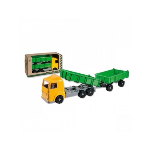 Androni giocattoli camion cu dubla remorca plastic pentru copii 50 cm
