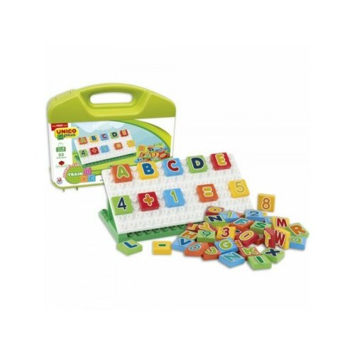 Androni giocattoli - valiza cuburi matematice pentru copii unico, 54 piese