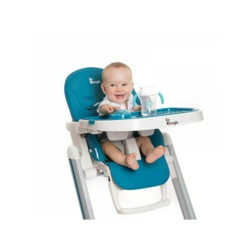Bo jungle - scaun inaltator de masa pentru copii, reglabil, albastru