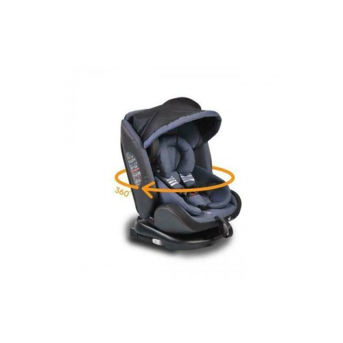 Cangaroo - scaun auto pilot denim , spatar reglabil, rotire 360 grade, 0-36 kg, cu isofix