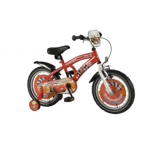 Eandl cycles - bicicleta cu pedale , disney cars, 16 , rosu