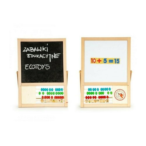 Ecotoys - tablita de scris cu abac si numere