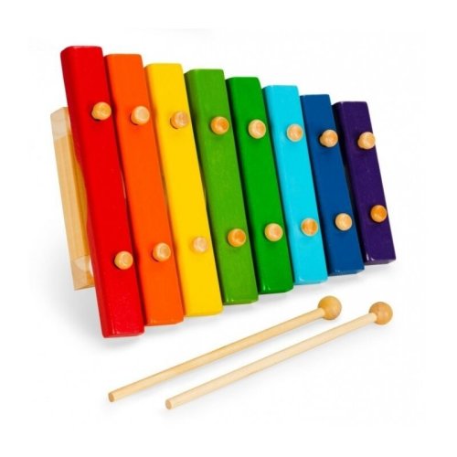 Ecotoys - xilofon pentru copii, versiune cu 8 tonuri, ph08c002
