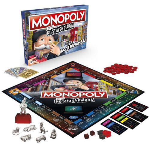 Hasbro - monopoly , pentru cei care nu stiu sa piarda, multicolor