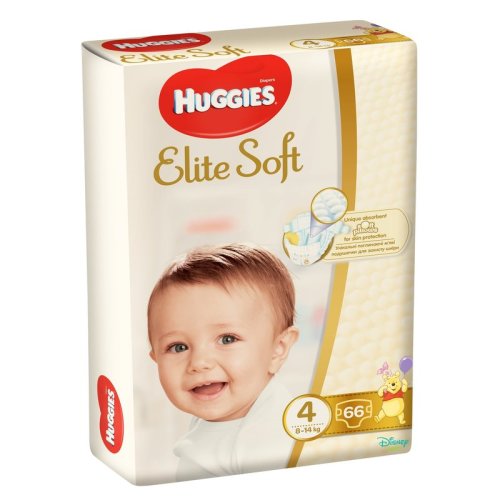 Huggies - elite soft (nr 4) mega 66 buc, 8-14 kg