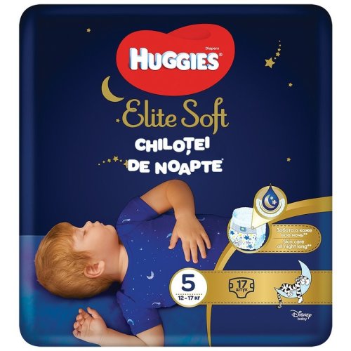 Huggies - elite soft overnights pants (nr 5) 17 buc, 12-17 kg