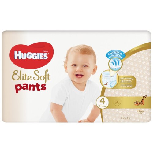 Huggies - elite soft pants l(4) giga 56 buc, 9-14 kg