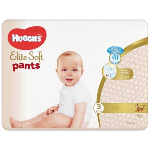 Huggies - elite soft pants m(3) giga 72 buc, 6-11 kg
