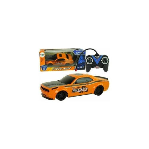 Leantoys - masinuta sport rc pentru copii cu telecomanda, s90, portocalie, 1:24, 10236