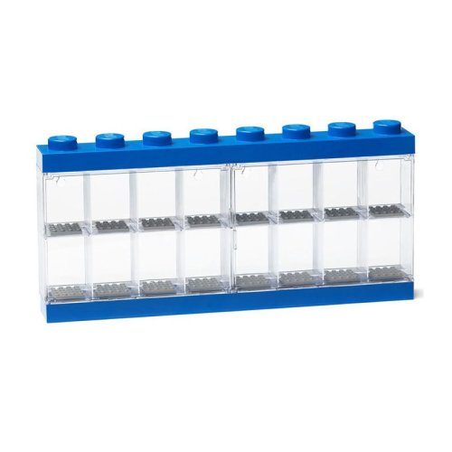 Lego - cutie albastra pentru 16 minifigurine